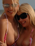 Sandy summers on beach with jana