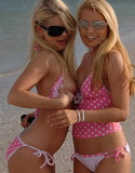 Sandy summers has fun with jana at the beach