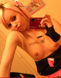 Sweet apples tattoed and pierced teen