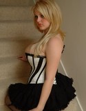 Ashley in sexy corset dress