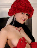 Alisa kiss nude scarf and hat